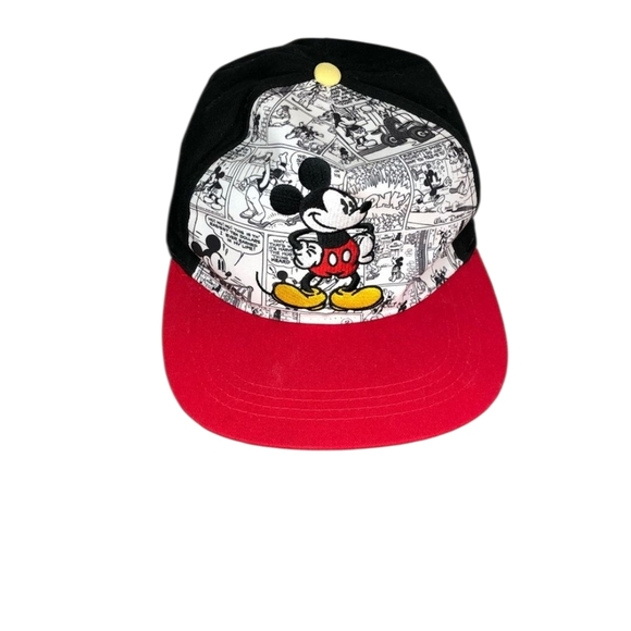 Disney Other - Disney Mickey Mouse Comic Style Cap - Red, Black, and White